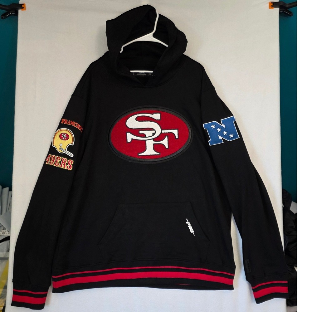 Pro Standard San Francisco 49ers Hoodie 3XL Black Cotton Patch Varsity NFL